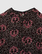 Baby girls’ black lily print dress-5