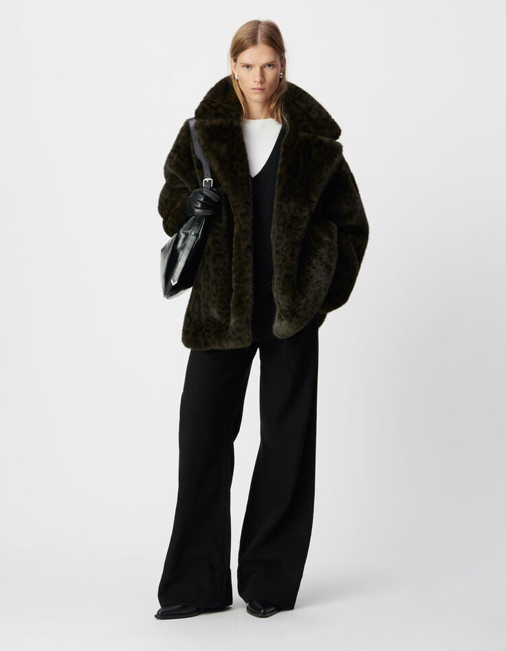 Abrigo oversize caqui leopardo mujer-2