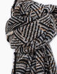 Pañuelo negro jacquard gráfico I.Code-2
