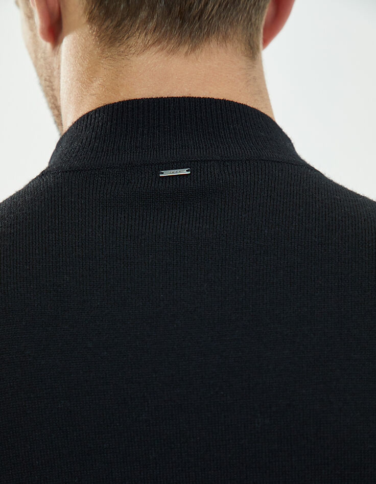 Pull noir camionneur tricot à zip IKKS BETTER Homme-5 Pull noir camionneur tricot à zip IKKS BETTER Homme-5