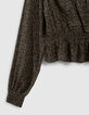 Blouse kaki LENZING™ ECOVERO™ imprimé léopard fille-4