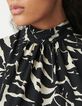Jurk met zwarte zebrabloemenprint Dames-4