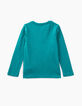 Tee-shirt bleu canard You are someone unique IKKS fille-4