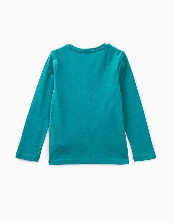 Tee-shirt bleu canard You are someone unique IKKS fille-4