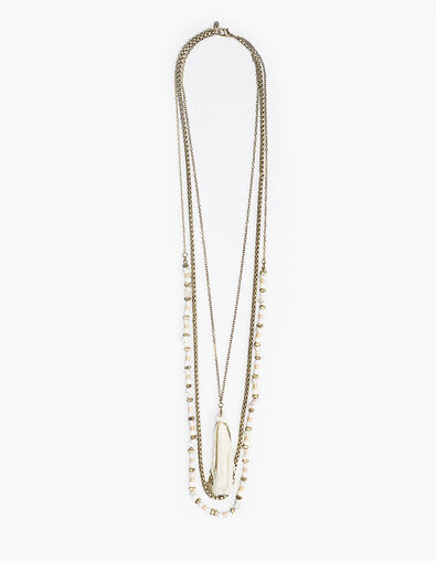 Long white bead necklace - IKKS