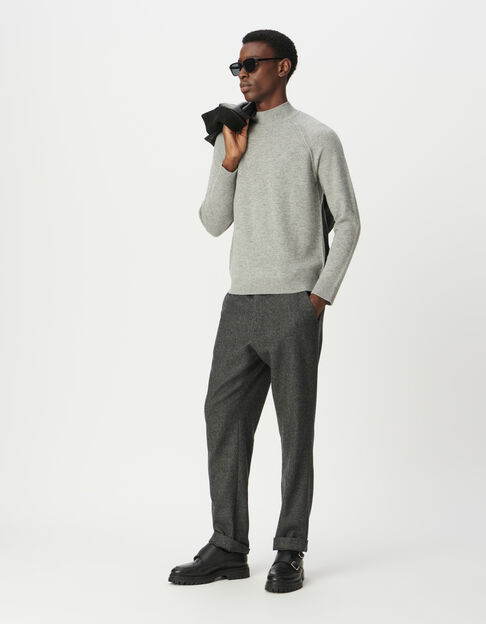Jersey gris punto cuello chimenea hombre - IKKS