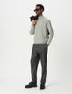Jersey gris punto cuello chimenea hombre-1 Jersey gris punto cuello chimenea hombre-1