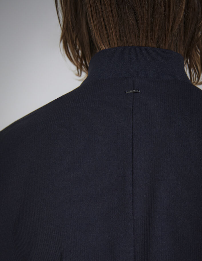 Men’s navy bomber-style jacket with zipped pockets - IKKS