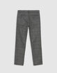 Schwarze Prince of Wales CHINO-Hose für Jungen-4