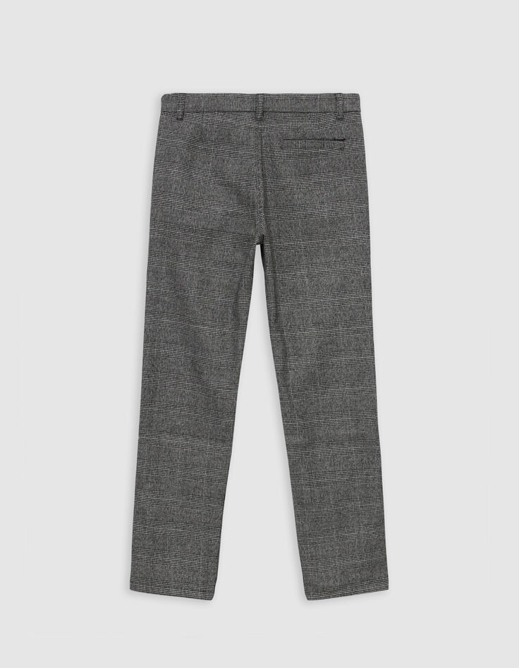Schwarze Prince of Wales CHINO-Hose für Jungen-4