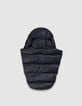 Capuche doudoune noire nylon matelassé Femme-3 Capuche doudoune noire nylon matelassé Femme-3
