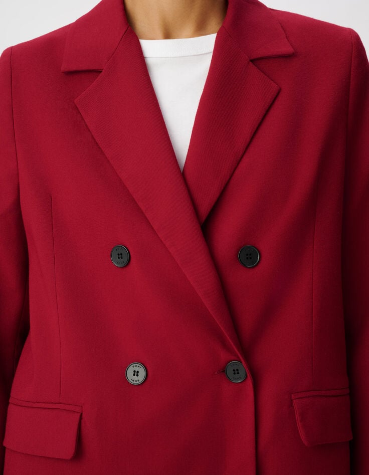 Rood colbert met dubbele rij knopen voor dames-4