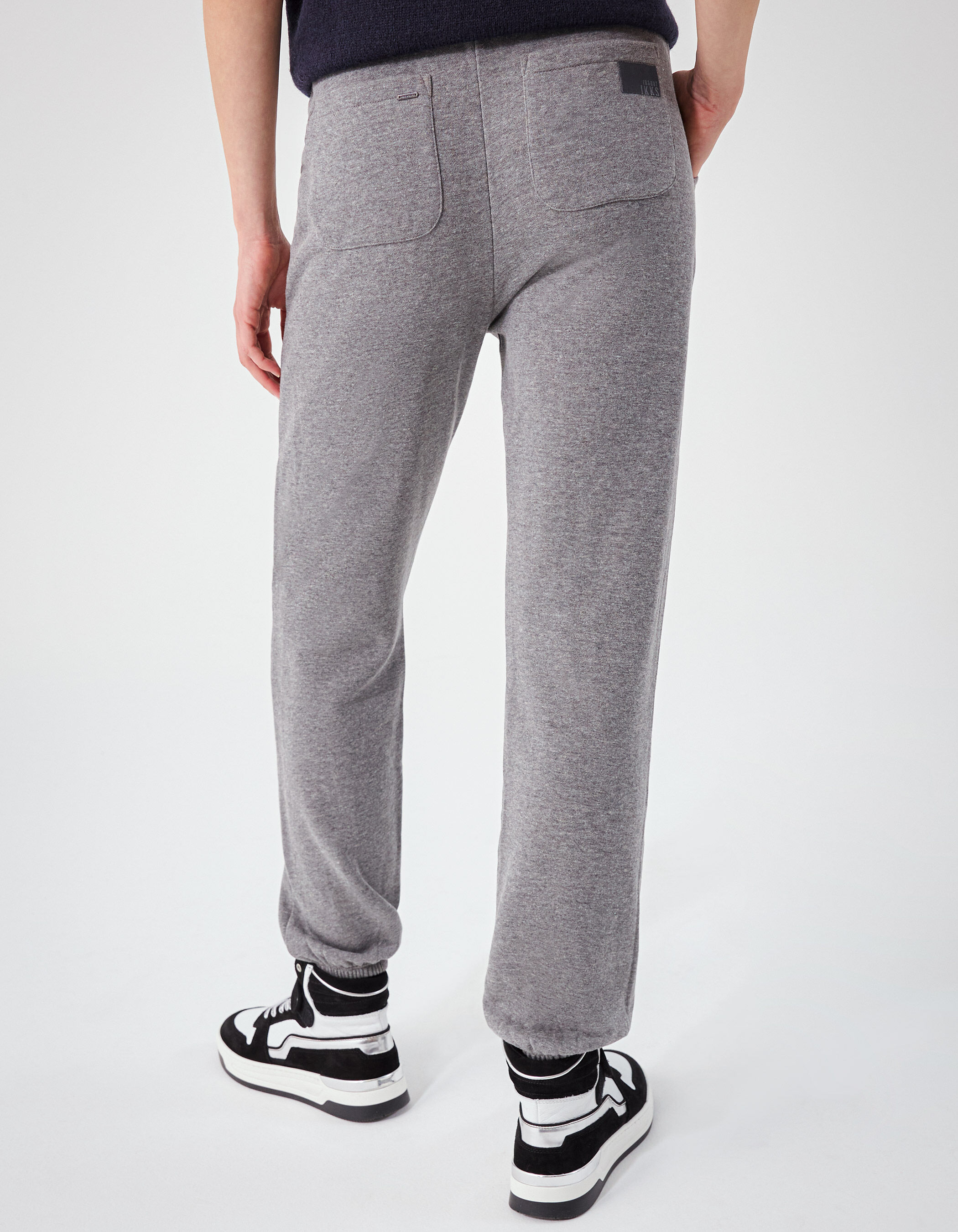 Grey elasticated joggers clearance