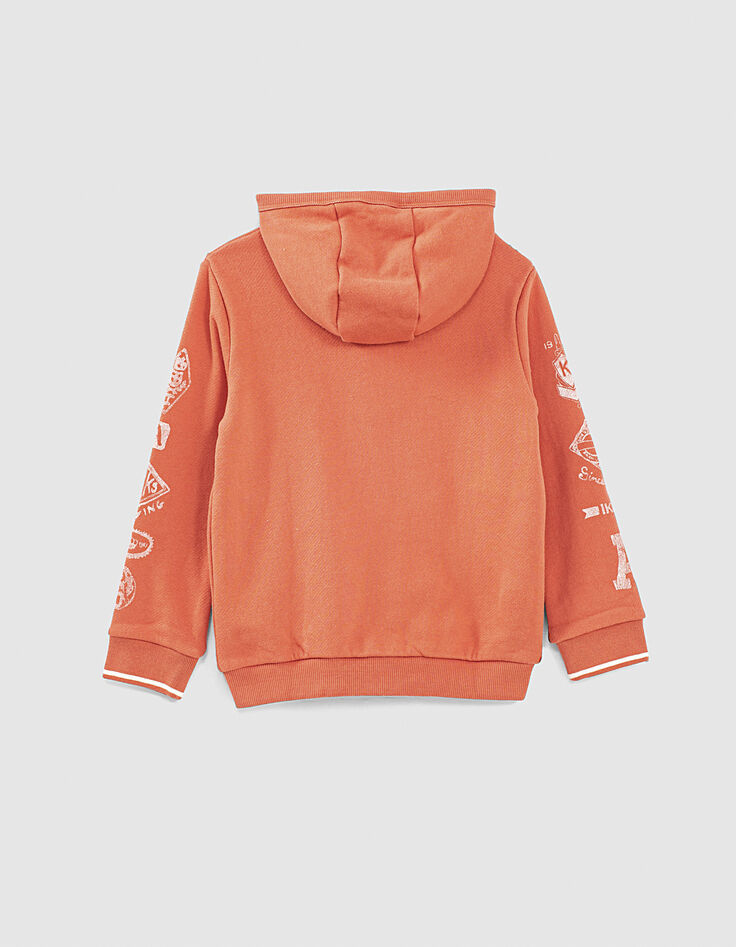 Cárdigan coral estampado efecto sello mangas chico-3 Cárdigan coral estampado efecto sello mangas chico-3