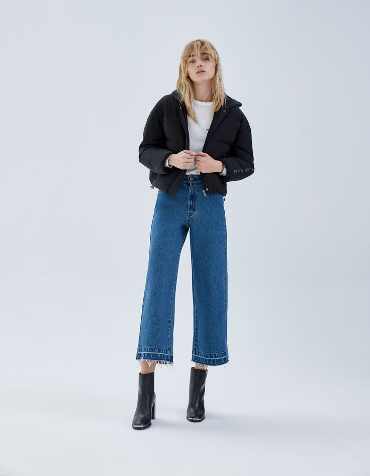 Doudoune courte noire oversize Femme-7