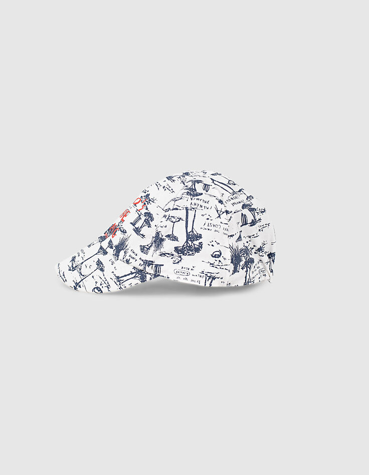 Casquette blanc cassé imprimé toile de Jouy bébé garçon -6