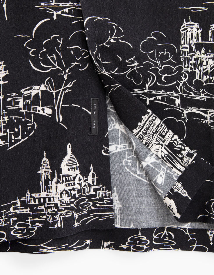 Pure Edition-Camisa negra toile de Jouy SLIM para hombre-6 Pure Edition-Camisa negra toile de Jouy SLIM para hombre-6