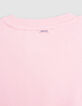 Pink monogrammed velour sweater for girls-6