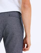 Pantalón chino slim marino falso liso Hombre-5