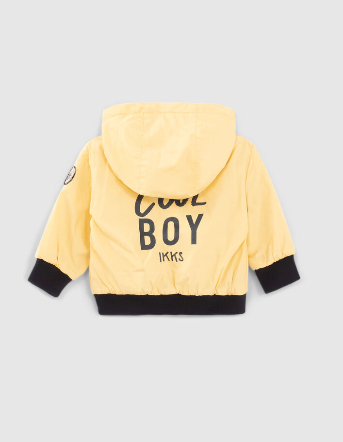 Baby boys’ yellow rubber windcheater with print on back - IKKS