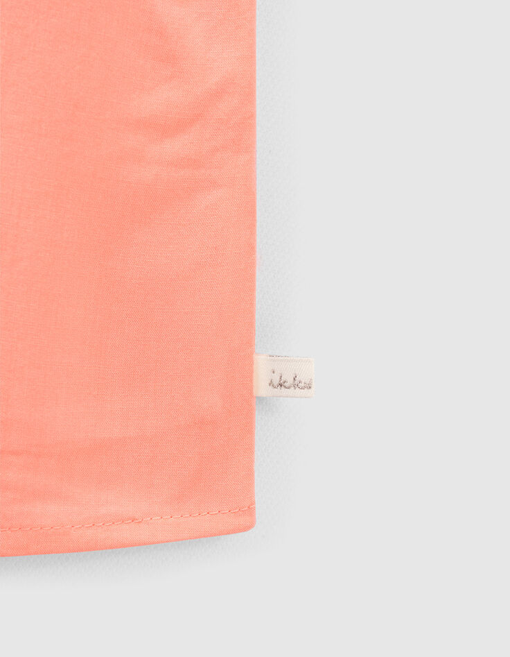 Girls’ peach dress with lace braid-6