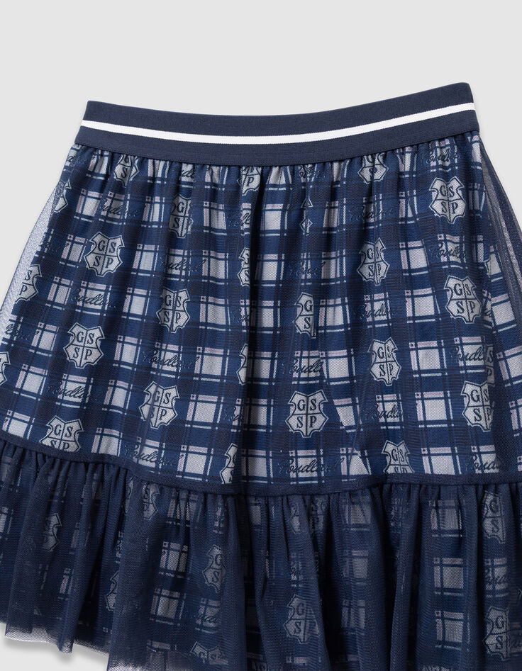 Falda azul marino bimaterial tul Harry Potter niña-4 Falda azul marino bimaterial tul Harry Potter niña-4