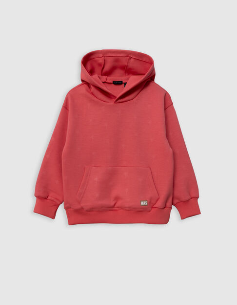 Rotes Jungen-Sweatshirt mit Kapuze, Palmenmotiv - IKKS