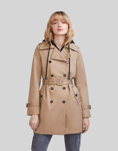 Women’s trench coat, removable hood and facing - IKKS