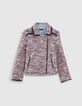 Chaqueta azul marino mini me lana tweed niña-2