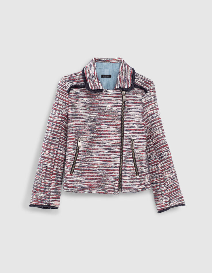 Chaqueta azul marino mini me lana tweed niña-2 Chaqueta azul marino mini me lana tweed niña-2