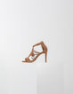 Women’s camel fine-heeled sandals-1