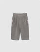 Baby girls’ LENZING™ ECOVERO™ jacquard embroidery trousers-1