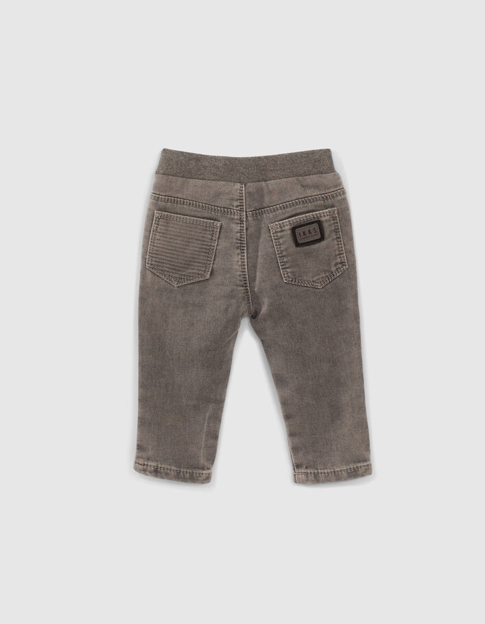 Graue Jeans mit Print und Patch für Babyjungen - IKKS