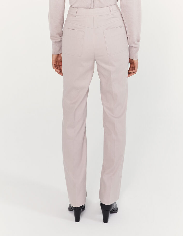Women’s lilac linen cotton blend flared trousers - IKKS