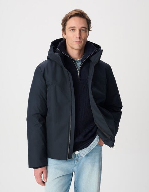 Doudoune marine capuche amovible WATERPROOF Homme - IKKS