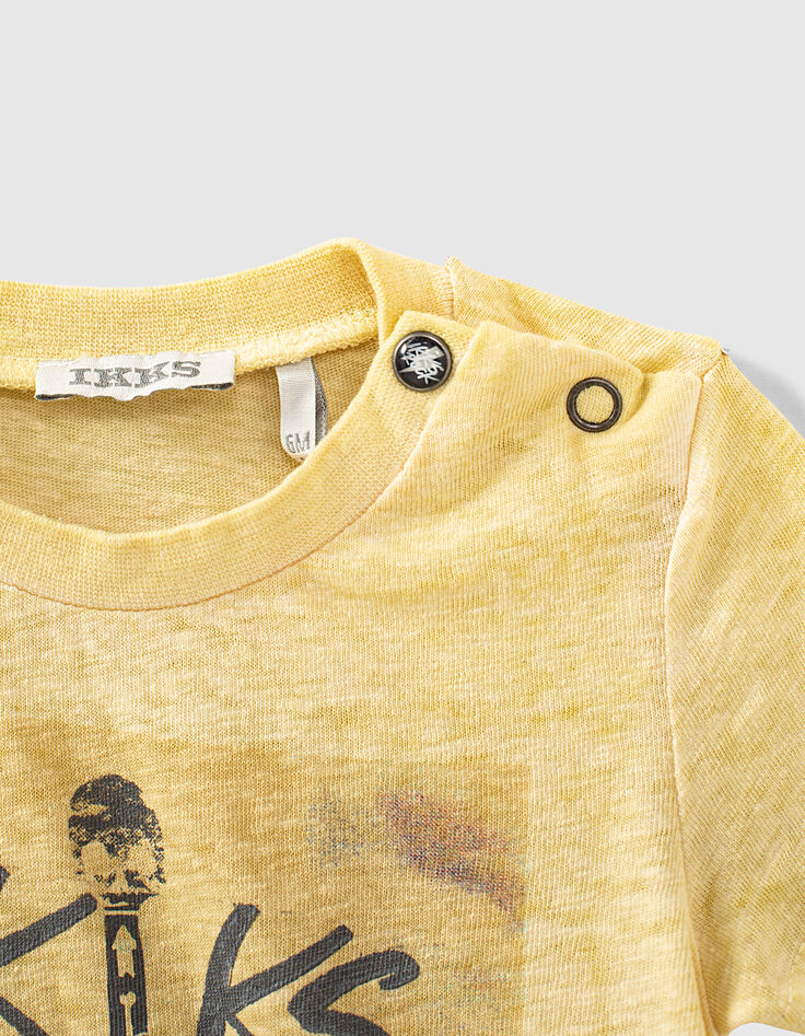 Tarwegeel T-shirt opdruk gitaar op foto bio babyjongens -4