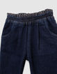 Marine jeans ceintuur pied-de-poule babymeisjes-2