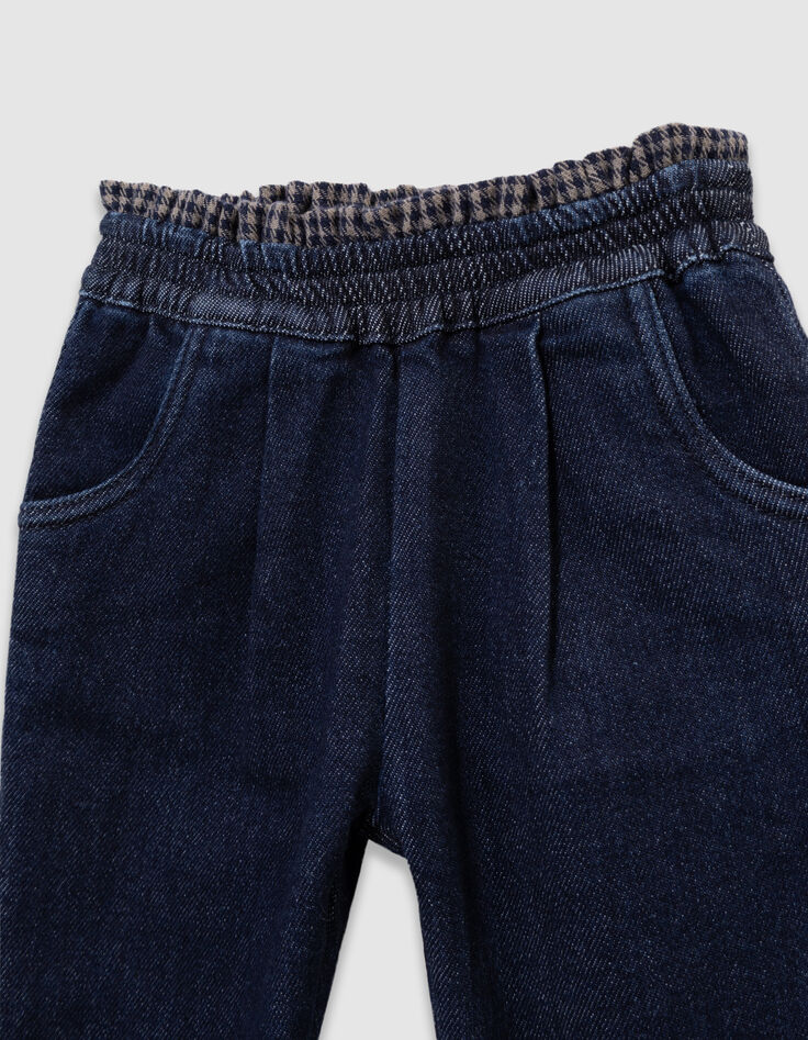 Marine jeans ceintuur pied-de-poule babymeisjes-2 Marine jeans ceintuur pied-de-poule babymeisjes-2