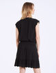 Robe cintrée en crêpe de viscose détails bijoux-4