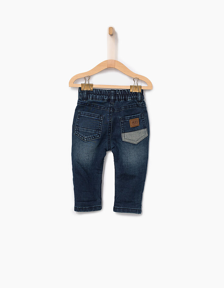 Jean blue vintage esprit motard bébé garçon -2
