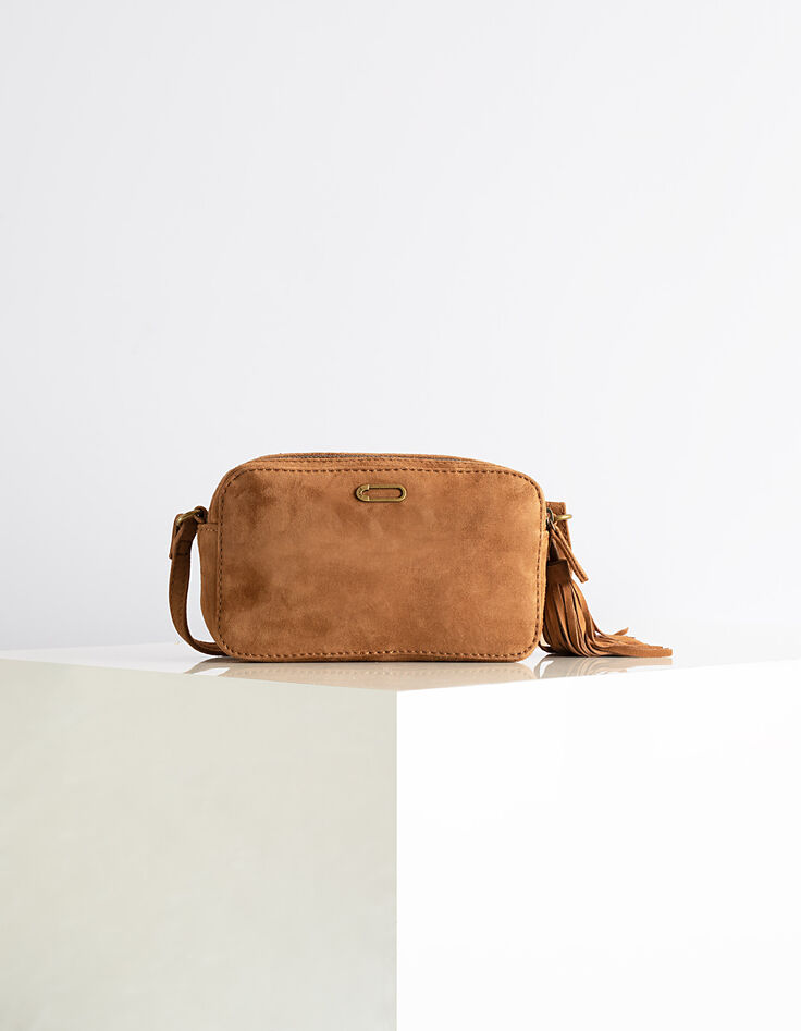 Women’s The Small Messenger studded suede clutch-3