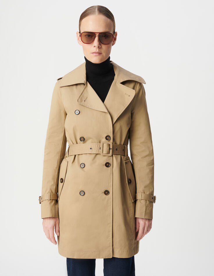 Women’s trench coat, removable hood and facing-5