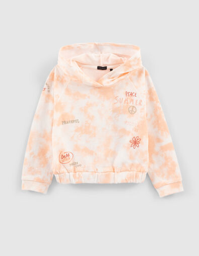 Oranje sweater tie and dye-print meisjes - IKKS