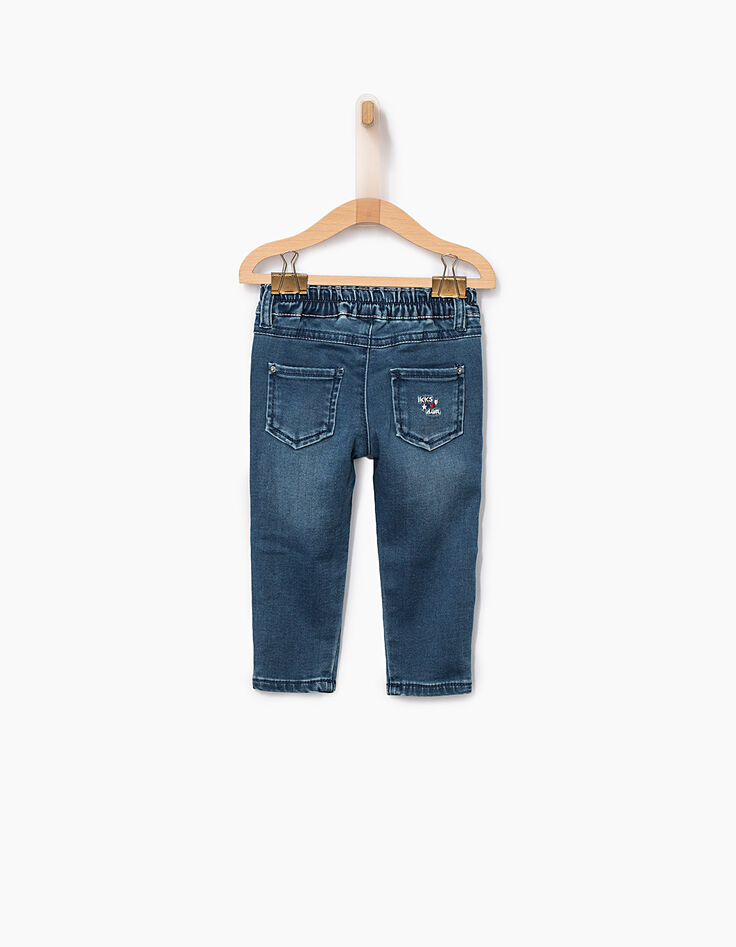 Blaue Jeans mit Borten California für Babymädchen-2