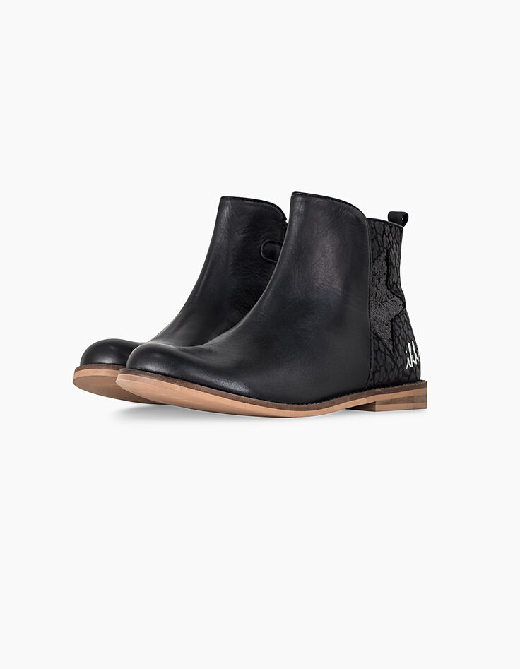 Schwarze Mädchenstiefeletten-6