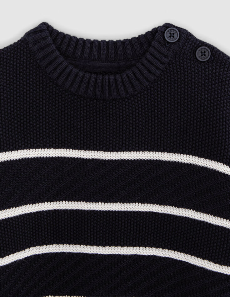 Pull marinière coton bio tricot fantaisie garçon-2