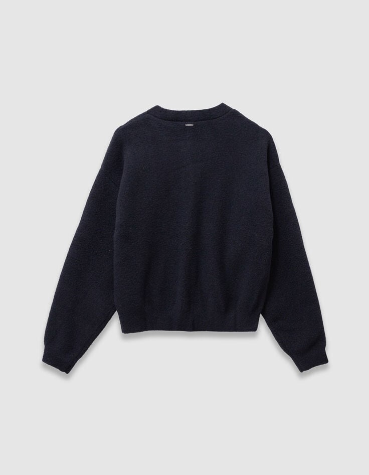 Zwart vest met knopen zacht tricot meisjes-6 Zwart vest met knopen zacht tricot meisjes-6