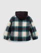 Jungenjacke aus kariertem Sherpafleece-2