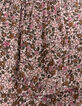 Jupe courte rose imprimé fleurs d'automne fille-7