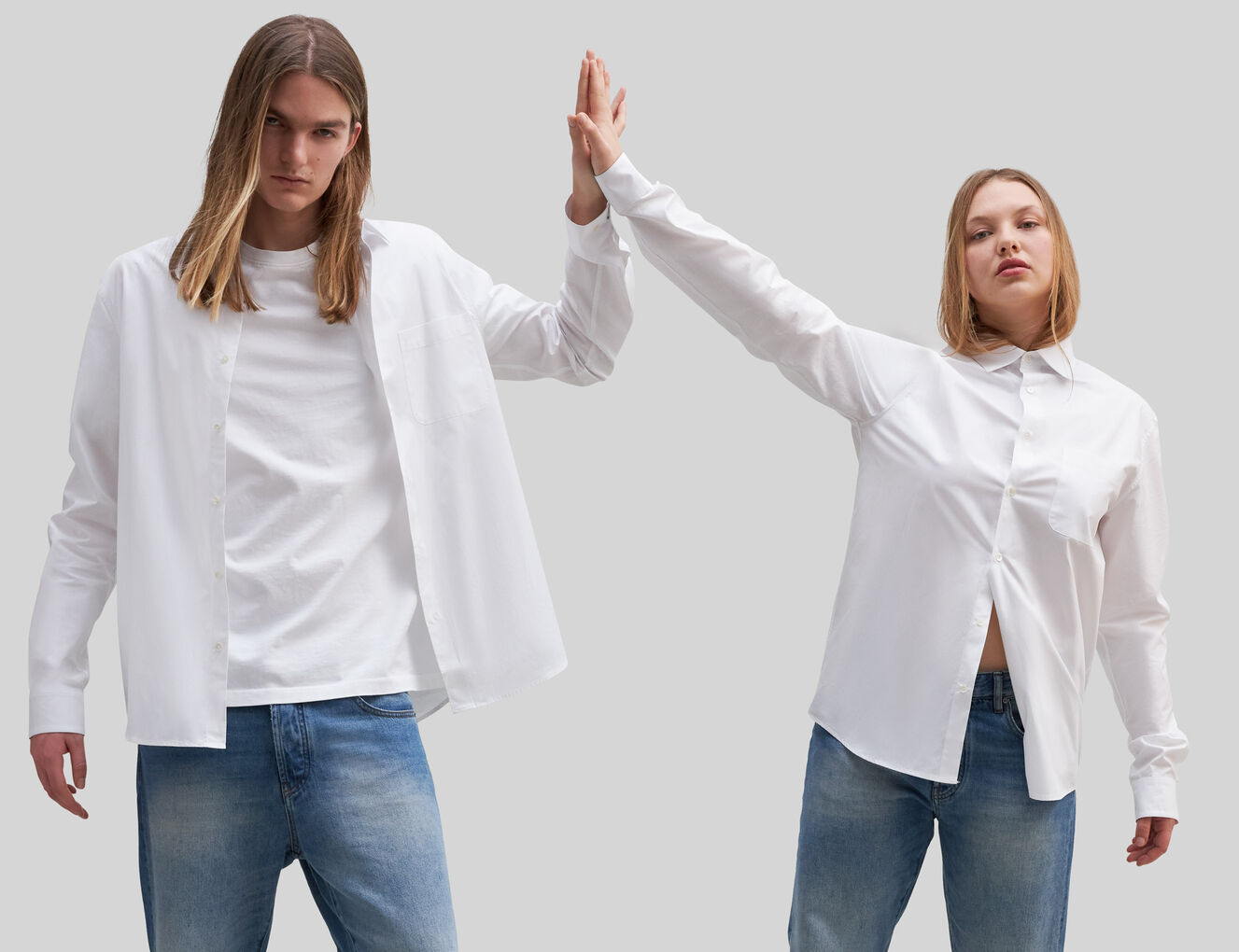 Unisex white organic cotton Gender Free shirt - IKKS-6